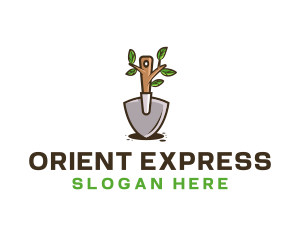 Organic Shovel Plant logo design