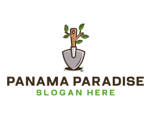 Organic Shovel Plant logo design