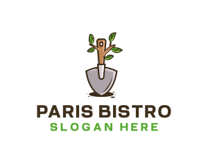 Organic Shovel Plant logo design