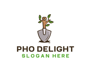 Organic Shovel Plant logo design