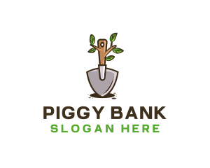 Organic Shovel Plant logo design