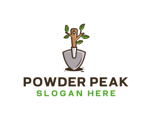 Organic Shovel Plant logo design