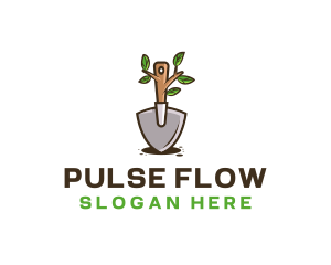 Organic Shovel Plant logo design