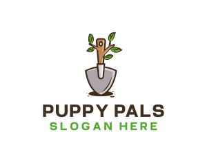 Organic Shovel Plant logo design