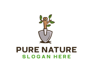 Organic - Organic Shovel Plant logo design