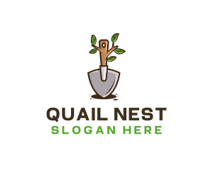 Organic Shovel Plant logo design