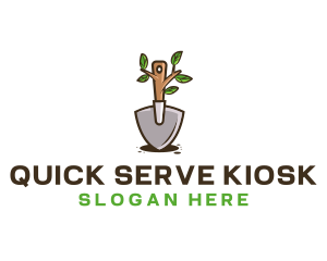 Organic Shovel Plant logo design