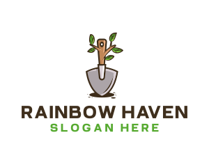 Organic Shovel Plant logo design