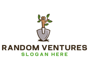 Organic Shovel Plant logo design