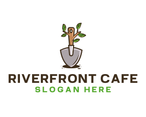 Organic Shovel Plant logo design