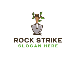 Organic Shovel Plant logo design