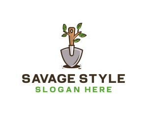 Organic Shovel Plant logo design