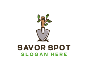 Organic Shovel Plant logo design