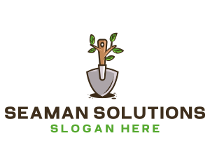 Organic Shovel Plant logo design