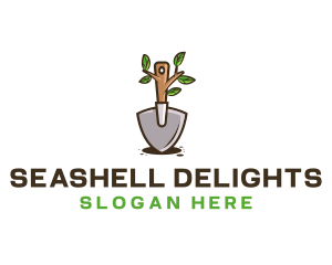 Organic Shovel Plant logo design