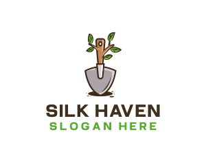 Organic Shovel Plant logo design