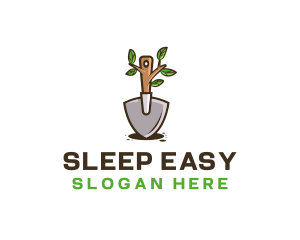 Organic Shovel Plant logo design