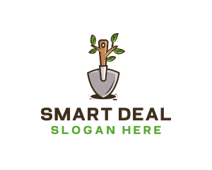 Organic Shovel Plant logo design