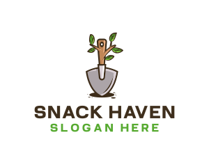 Organic Shovel Plant logo design