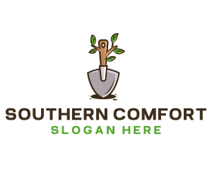 Organic Shovel Plant logo design