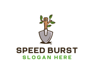 Organic Shovel Plant logo design