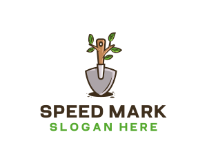 Organic Shovel Plant logo design