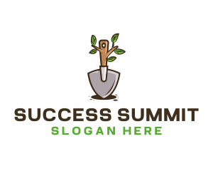 Organic Shovel Plant logo design