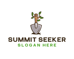 Organic Shovel Plant logo design