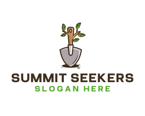 Organic Shovel Plant logo design