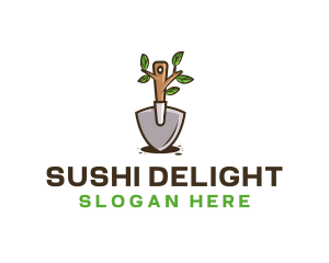 Organic Shovel Plant logo design