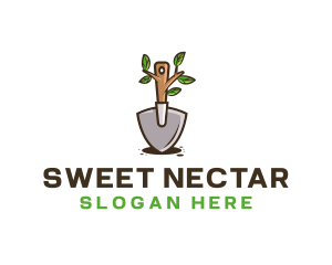 Organic Shovel Plant logo design