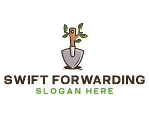 Organic Shovel Plant logo design