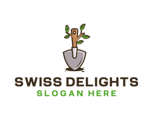 Organic Shovel Plant logo design