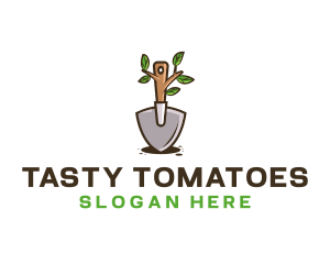 Organic Shovel Plant logo design