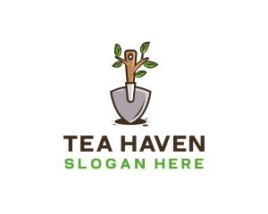 Organic Shovel Plant logo design