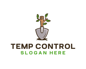 Organic Shovel Plant logo design