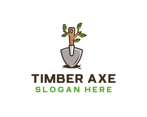 Organic Shovel Plant logo design