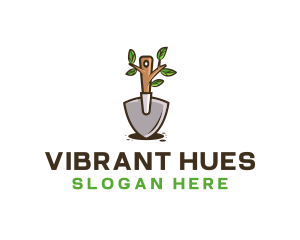 Organic Shovel Plant logo design