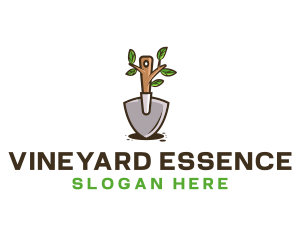 Organic Shovel Plant logo design