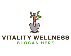 Organic Shovel Plant logo design