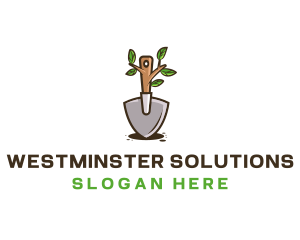 Organic Shovel Plant logo design