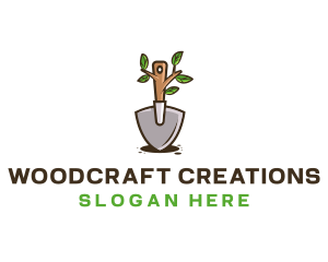 Organic Shovel Plant logo design