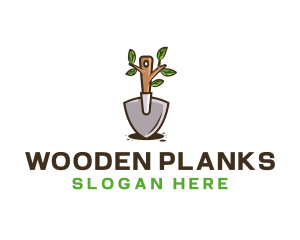 Organic Shovel Plant logo design