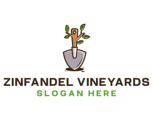 Organic Shovel Plant logo design