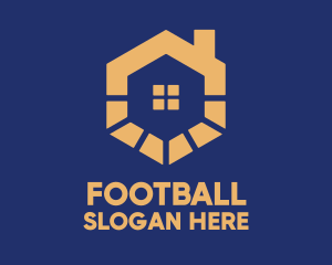 Orange Hexagon House  Logo