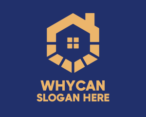 Orange Hexagon House  Logo