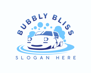 Car Wash Bubble logo design