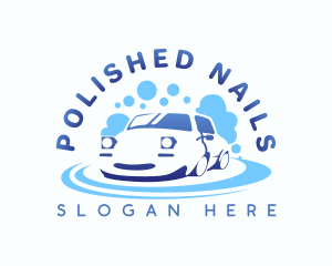 Car Wash Bubble logo design