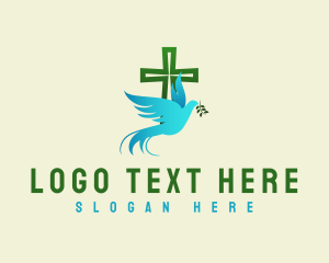 Evangelization - Holy Cross Dove Peace logo design