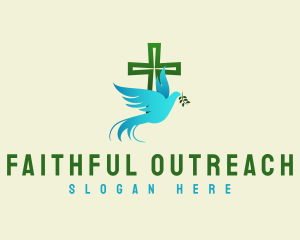 Evangelize - Holy Cross Dove Peace logo design